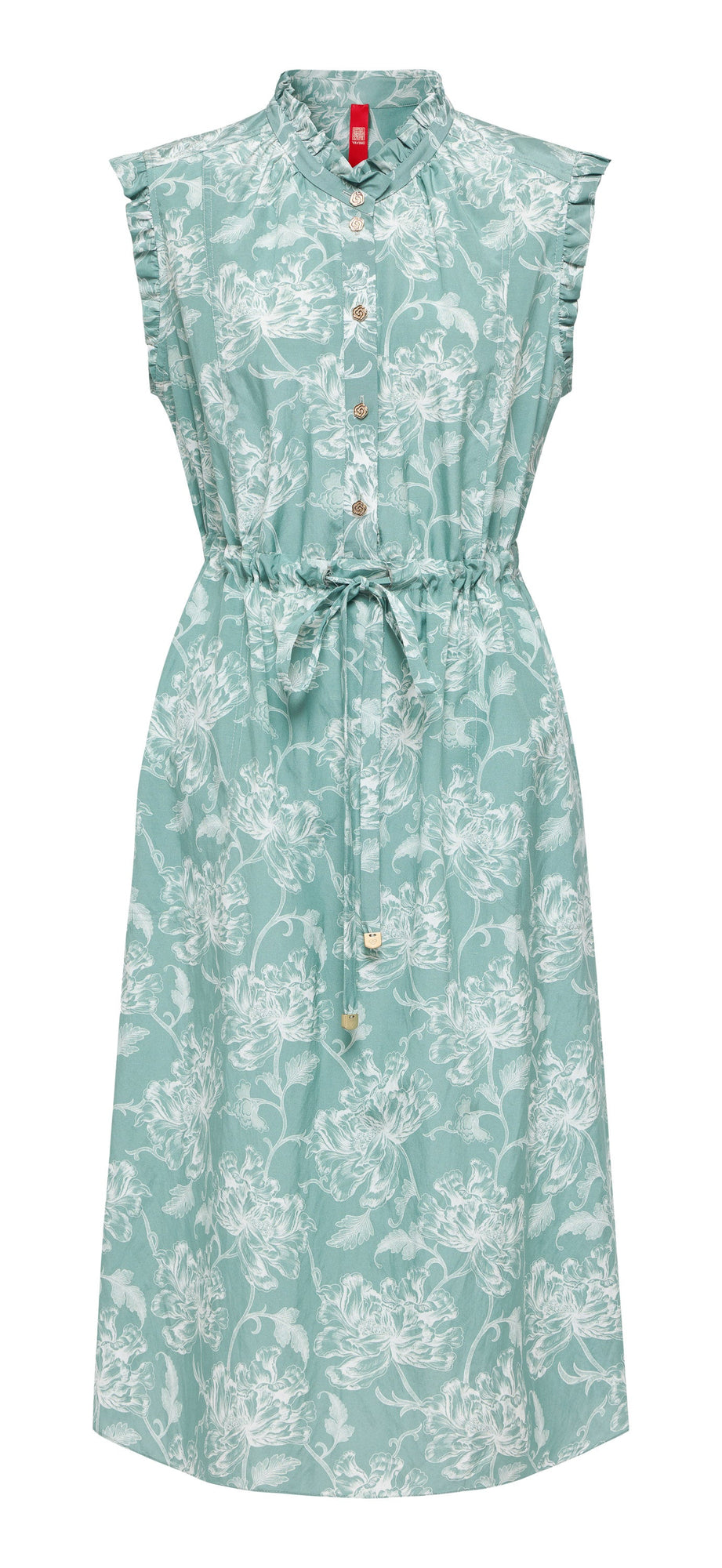 Pattern Sleeveless Dress | Green