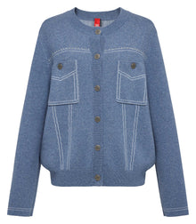 Wool Cashmere Top | Blue