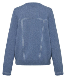 Wool Cashmere Top | Blue
