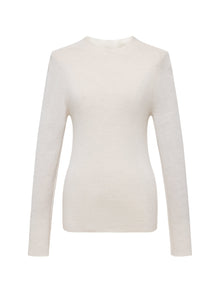Machine Washable Wool Seamless Base Layer Top | White