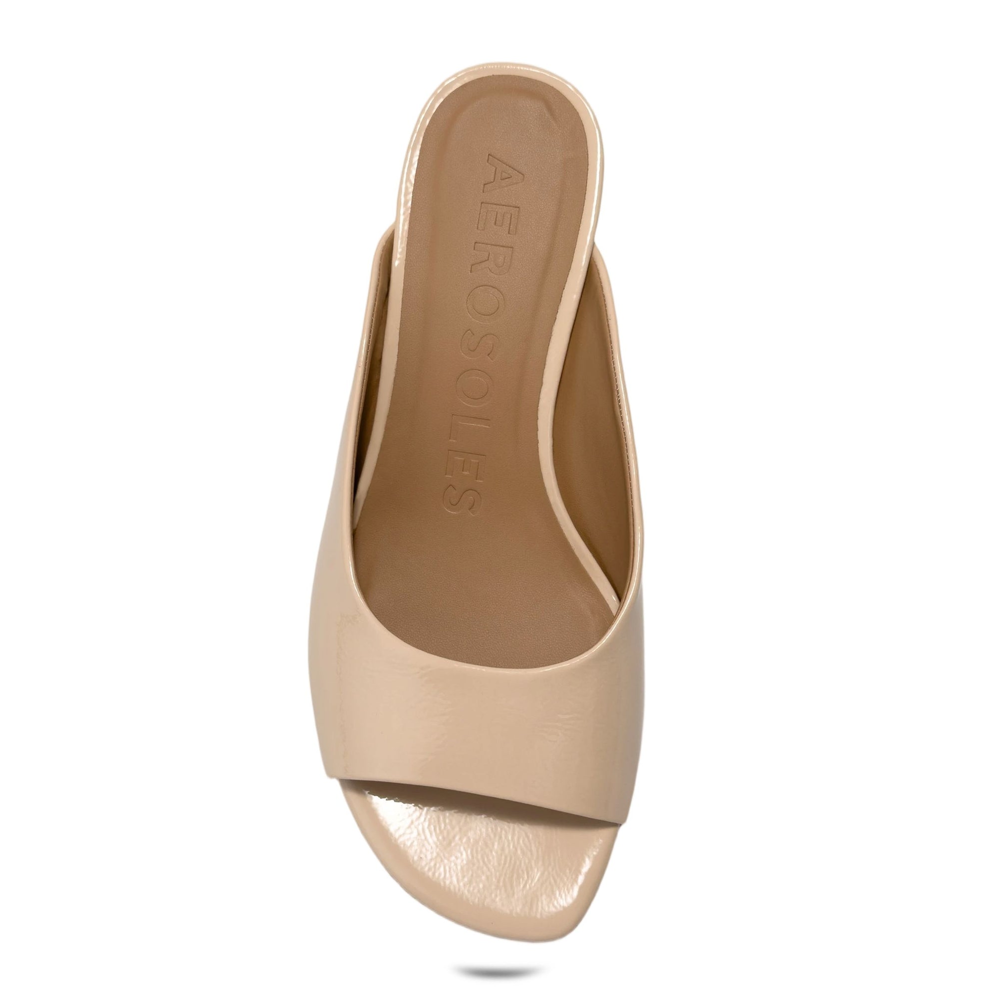 Keiran Sandal Heel | Moonlight Faux Crinkle Patent