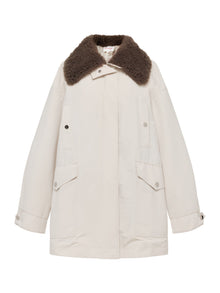 Wool Light Warm Parka | White
