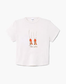 Womens | 1950s Boxy Tee That's All | Vintage White