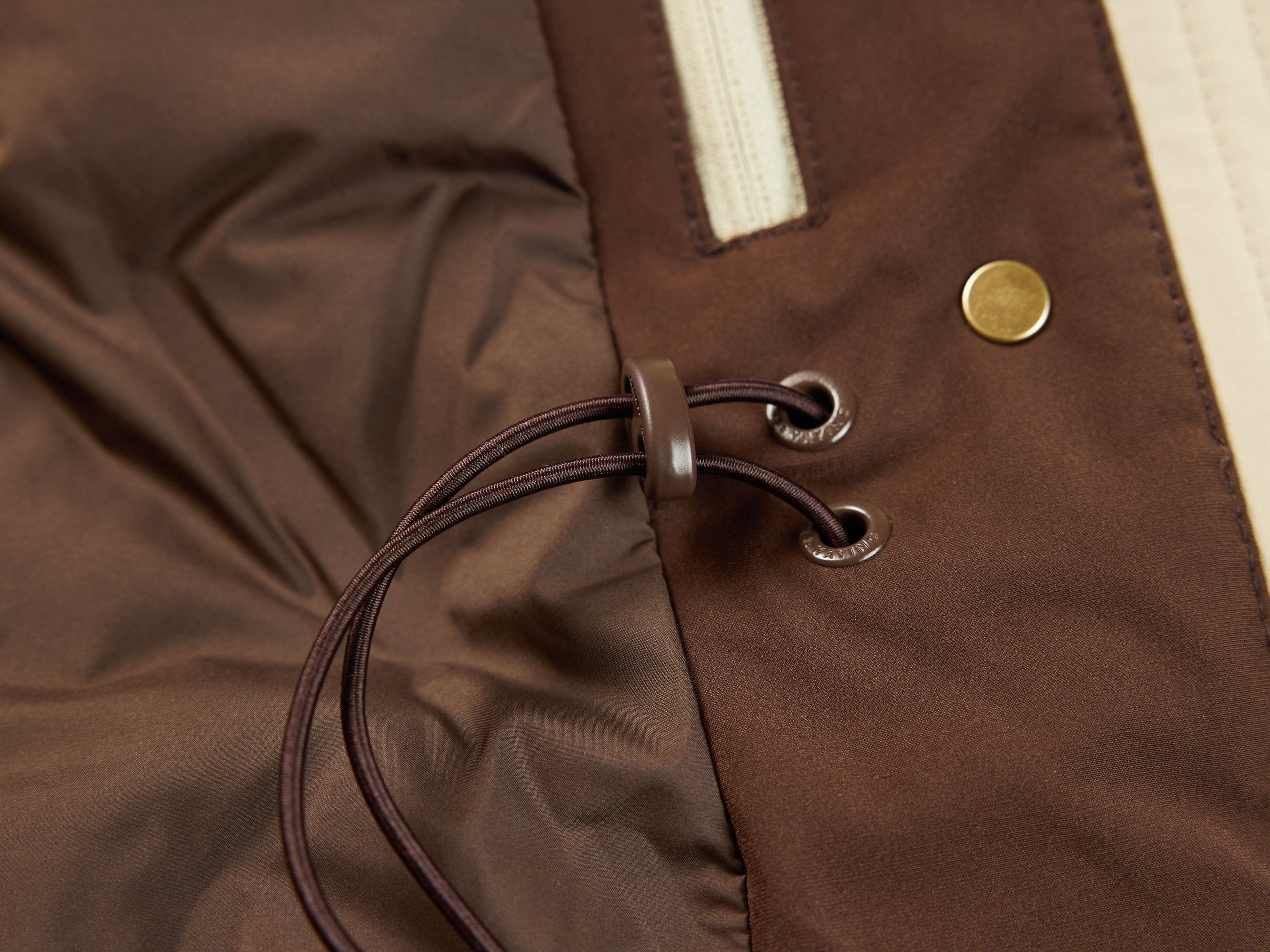 Contrast Trim Coat | Beige