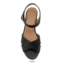Charlye Sandal Platform | Black Faux Lizard