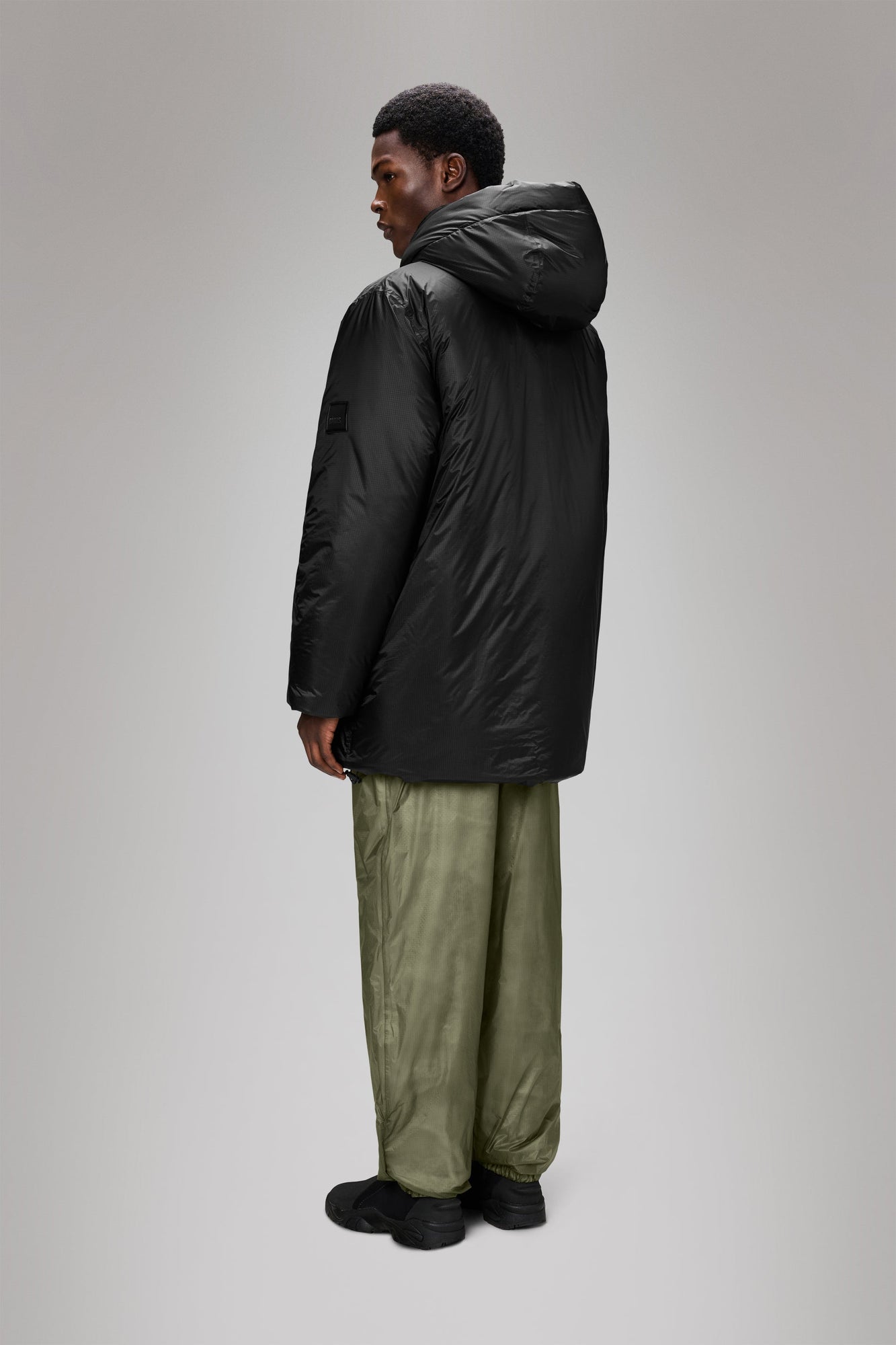 Rains Torna Insulated Long Jacket Black Jacket