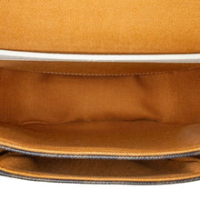 Celine | Pre-Owned Medium Triomphe Coated Canvas Folco Crossbody - II | White/Dark Brown