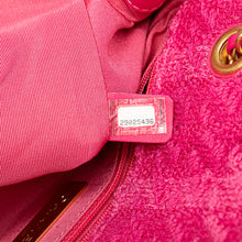 Chanel | Pre-Owned Wool Tweed Giant Logo Flap | Pink/Hot Pink