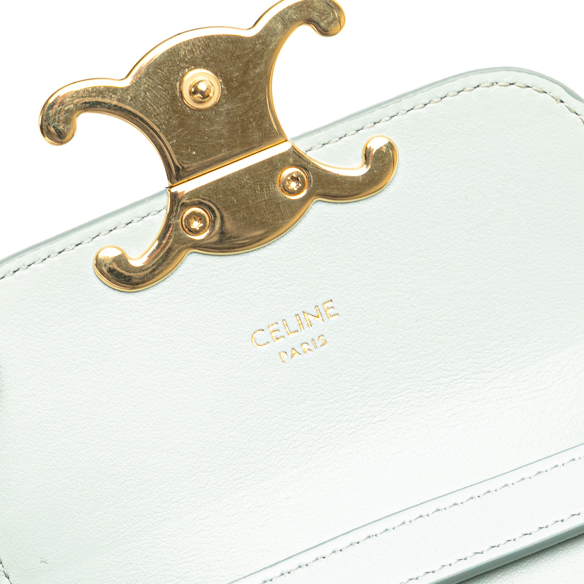 Celine | Pre-Owned Mini Calfskin Claude Crossbody | Blue/Light Blue