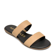 Concetta Sandal Flat | Beige Bisque Faux Nappa