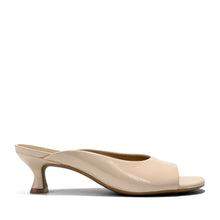 Keiran Sandal Heel | Moonlight Faux Crinkle Patent