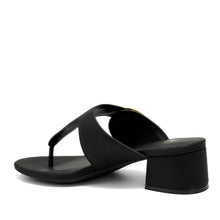 Cloude Sandal Heel | Black Faux Calf