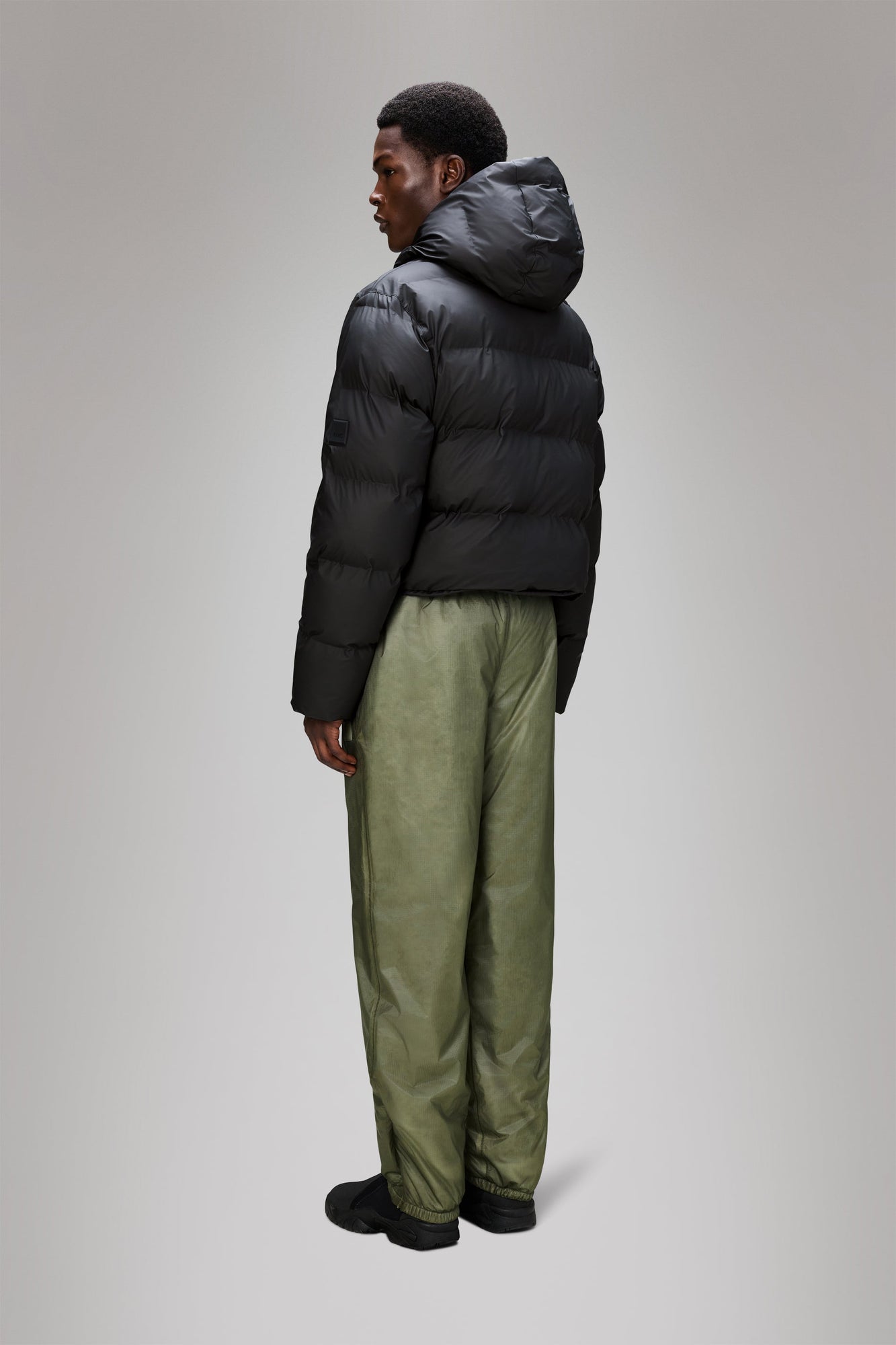 RAINS Alta Short Puffer Jacket Black Jacket