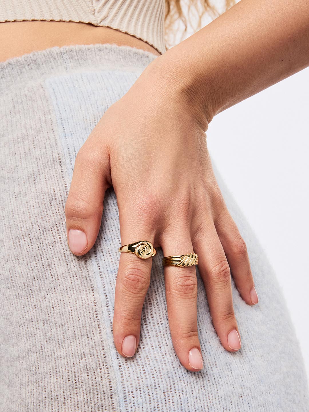 14K Gold Plated Summer Sea Beach Shell Statement Rings For Women Ana Luisa Ariel Ring