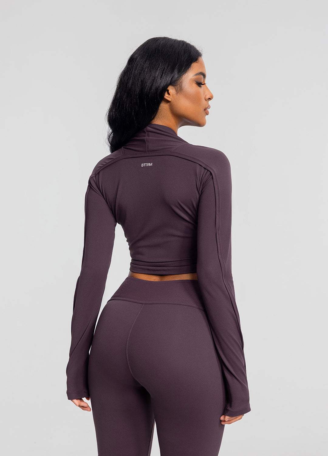Drawstring Crop Top | Midnight Plum