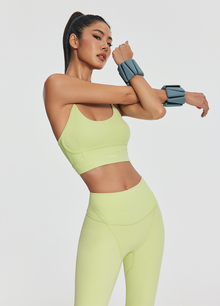 Seamless Crossback Bra | Cool Matcha