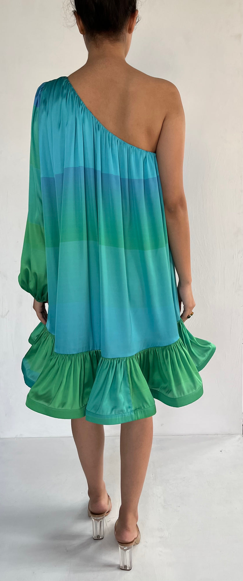 Hemant & Nandita | Short Dress | Green/Blue