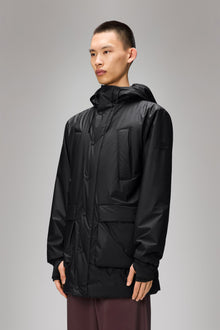RAINS Lohja Long Insulated Cargo Jacket Black Jacket