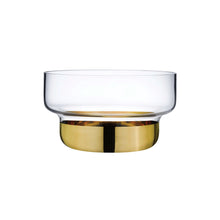 Contour Bowl - Small | Clear Crystal/Gold