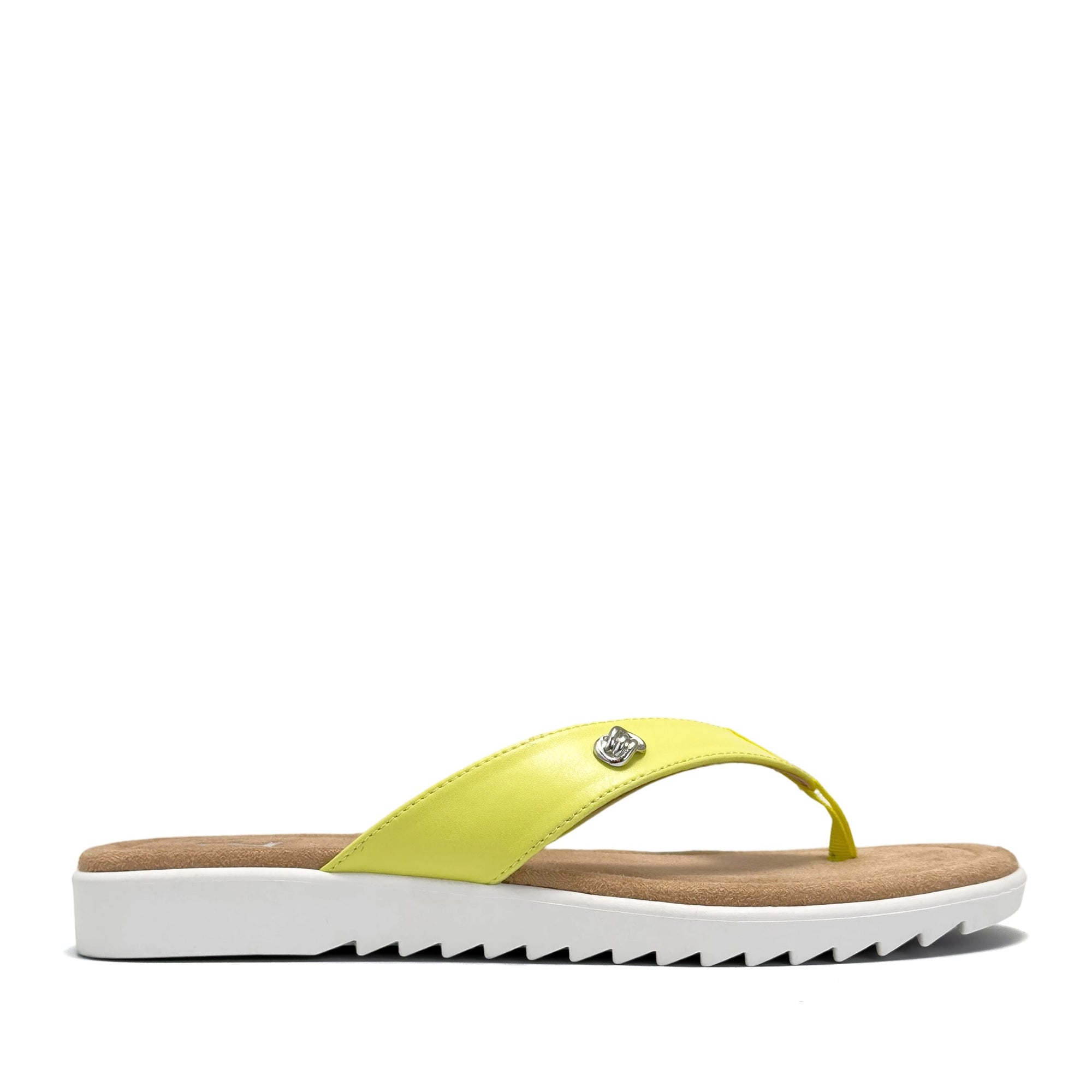 Jordyn Sandal Thong | Lemon Faux Nappa