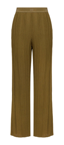 wide-leg trousers | Olive Green