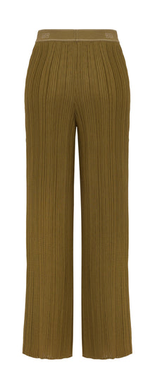 wide-leg trousers | Olive Green