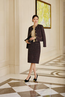 Cropped Tweed Jacket | Black