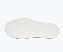Bottom view of a Native Shoes Jefferson Print | Shell White/ Translucent/ Rainbow Blur Footwear
