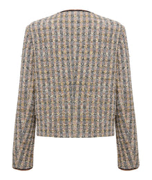 Tweed Knit Cardigan | Grey