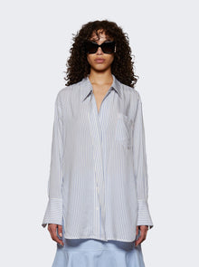 Women | Victoria Beckham | Wrap Tuck Detail Blouse White And Regatta