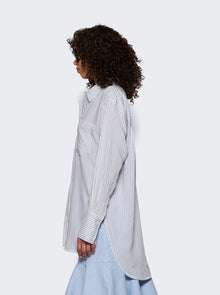 Women | Victoria Beckham | Wrap Tuck Detail Blouse White And Regatta