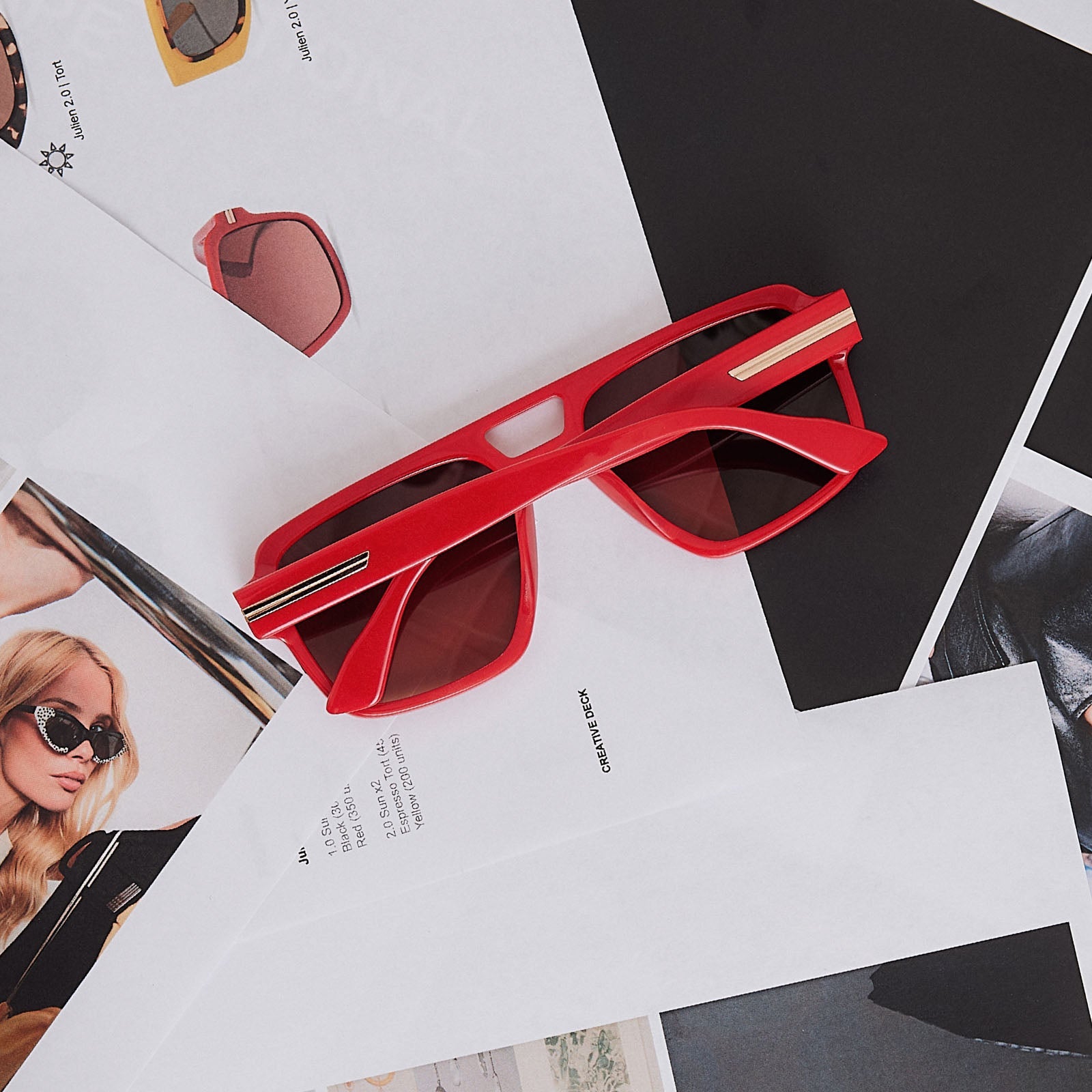 Unisex | Julien Navigator Sunglasses | Rouge Vogue | Warm Brown Gradient Lenses