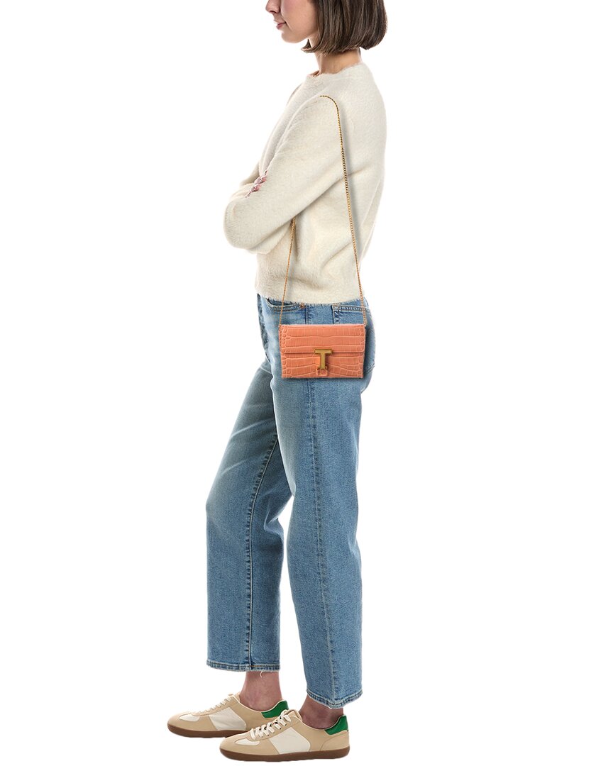 Tom Ford | Womens | Mini Leather Shoulder Bag | Orange