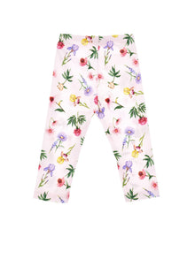 Girls | Floral Jersey Leggings | FairyTale Pink