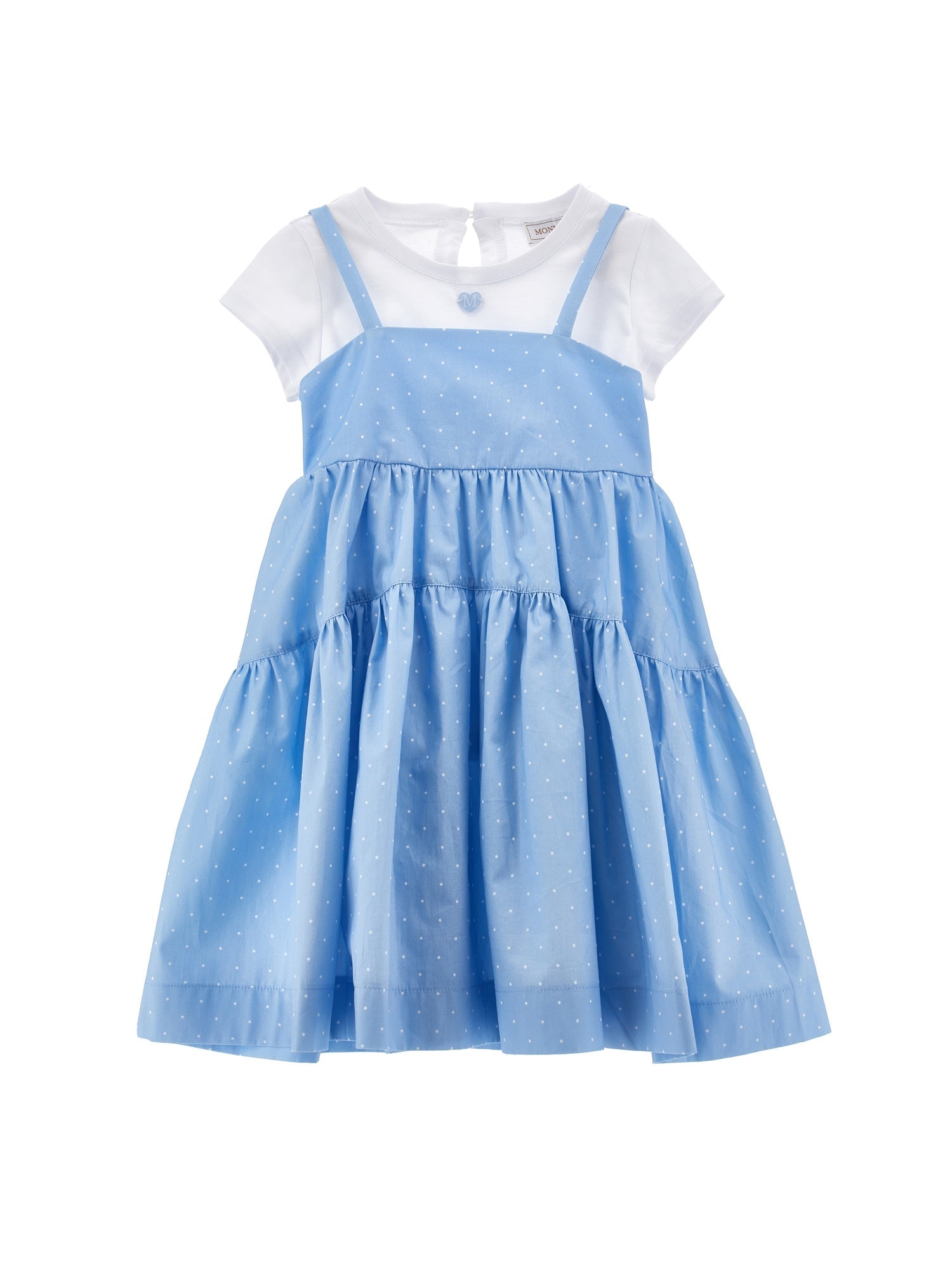 Girls | Polka Dot Poplin Sundress | Sky Blue