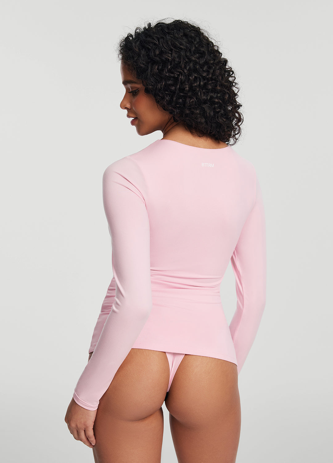 Crew Neck Long Sleeve Top | Ballet Pink