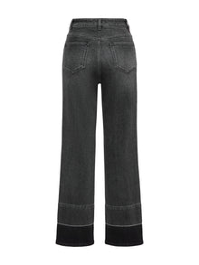 Dark-Wash Straight Leg Pants | Black