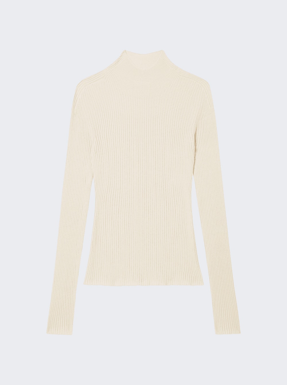 Women | Courrèges | Mockneck Light Rib Sweater Heritage White