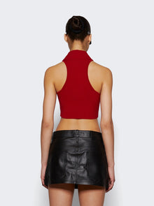 Women | Courrèges | Scuba Rib Knit Top Ruby | Red