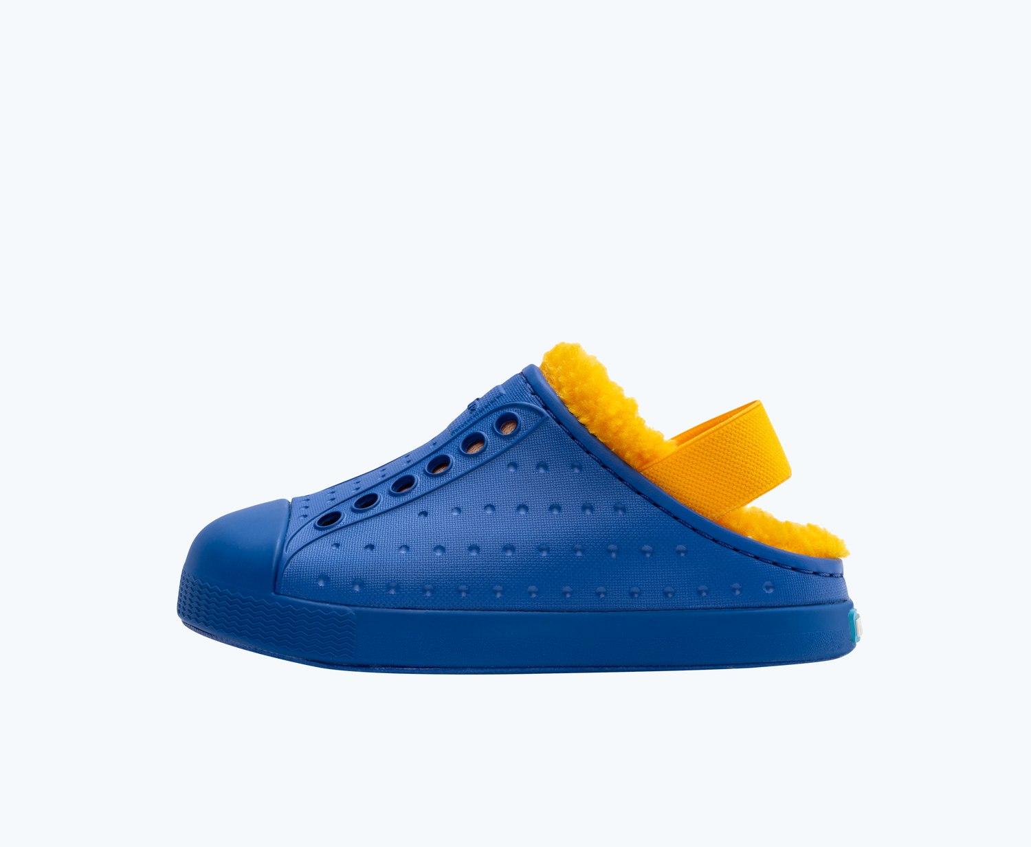 Side view of a Native Shoes Kids Jefferson Cozy Kids | Ultra Violet/ Ultra Violet/ Dazzle Pink Footwear