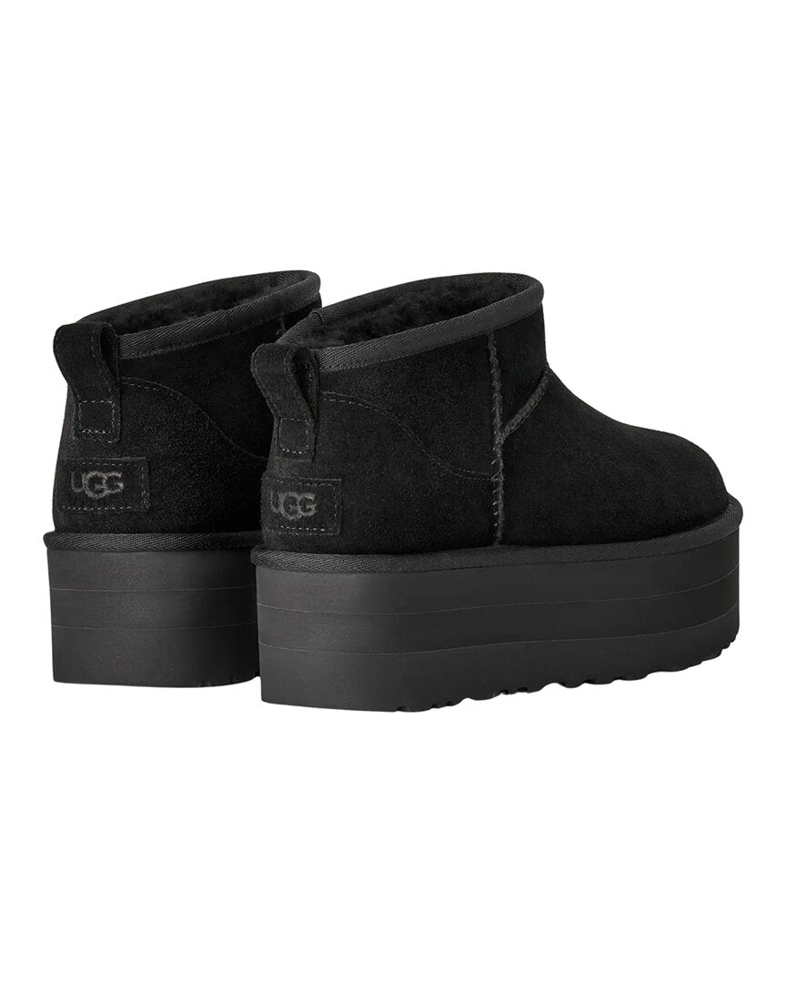 UGG | Womens | Classic Ultra Mini Platform Suede Boot | Black