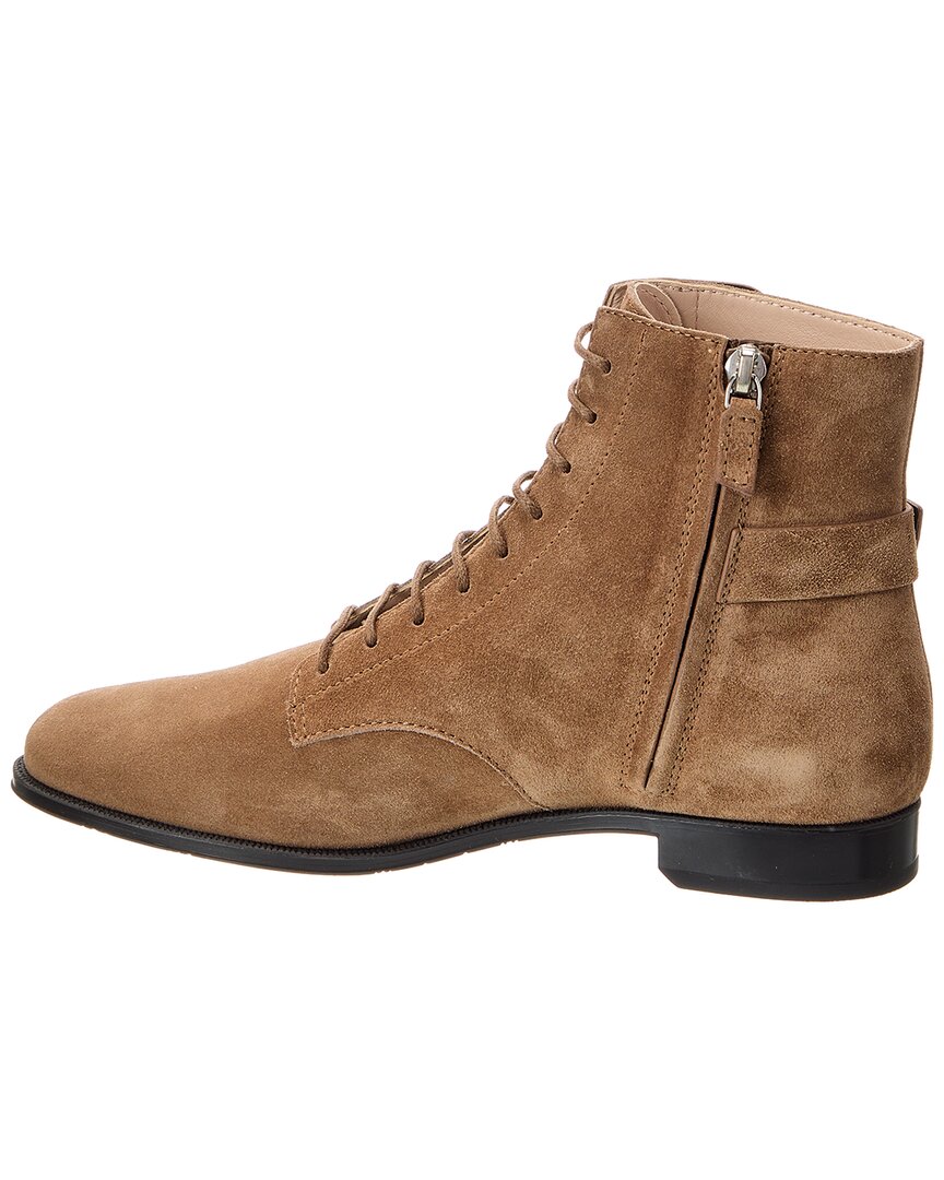 TOD's | Womens | Gomma Suede Bootie | Brown