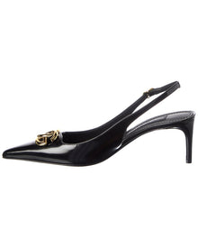 Dolce & Gabbana | Womens | DG Logo Patent Slingback Pump | Black
