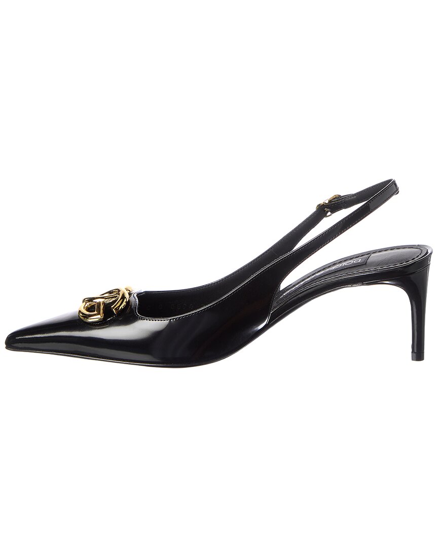 Dolce & Gabbana | Womens | DG Logo Patent Slingback Pump | Black