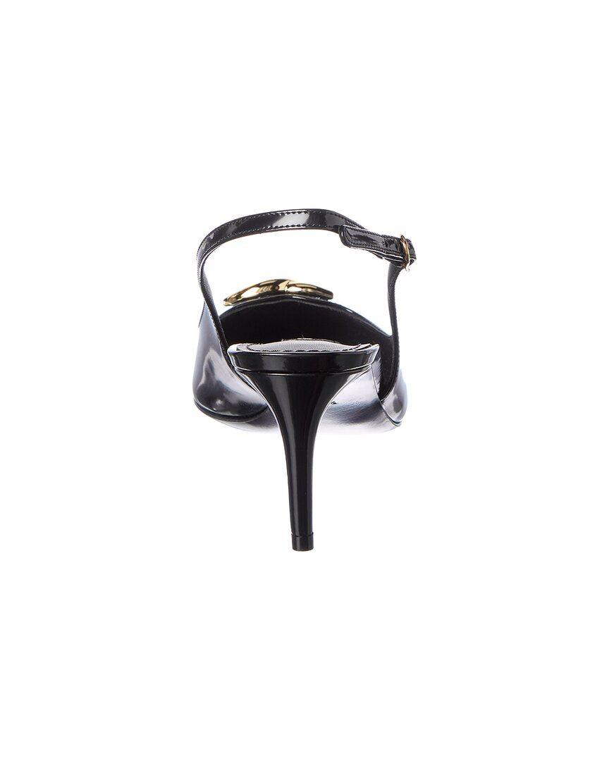 Dolce & Gabbana | Womens | DG Logo Patent Slingback Pump | Black