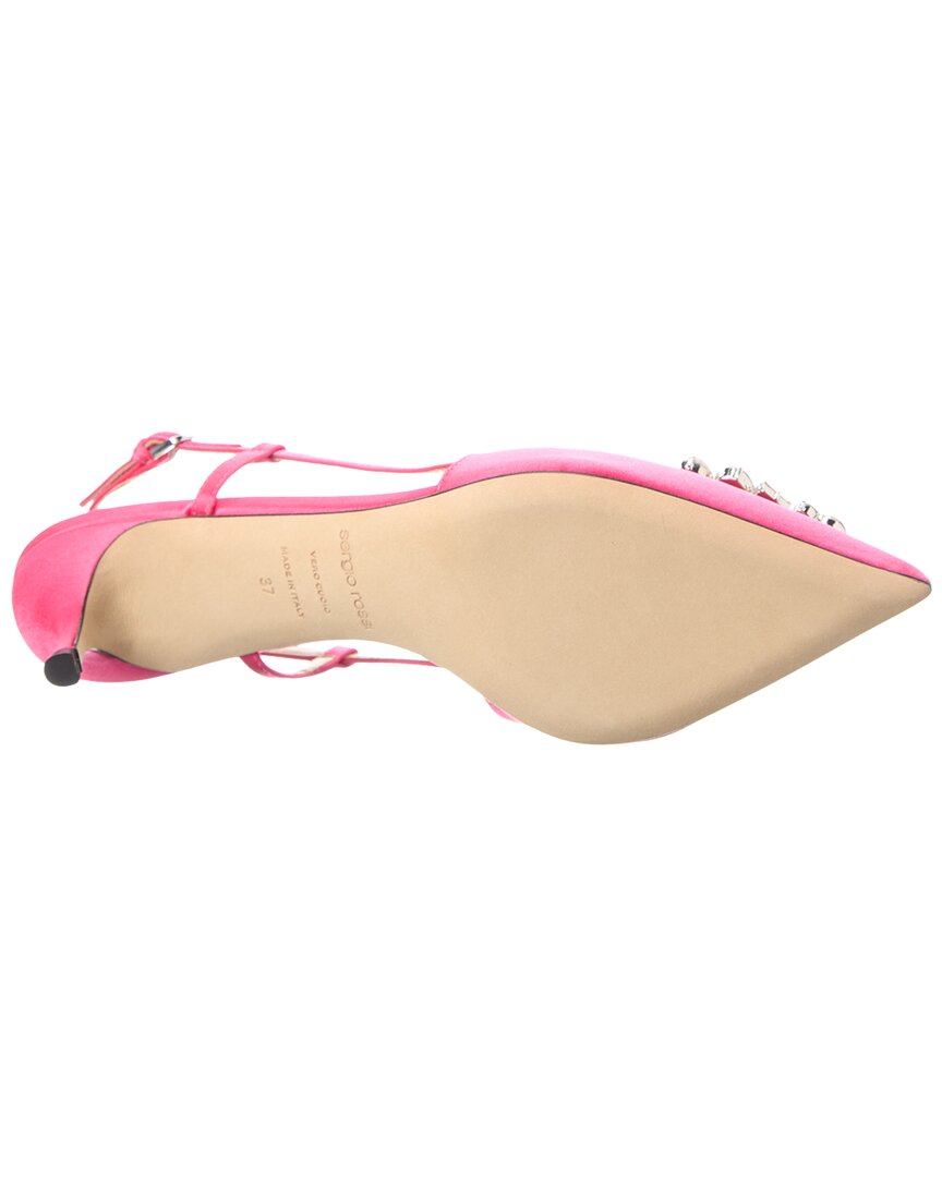 Sergio Rossi | Womens | Godiva Satin Slingback Pump | Pink