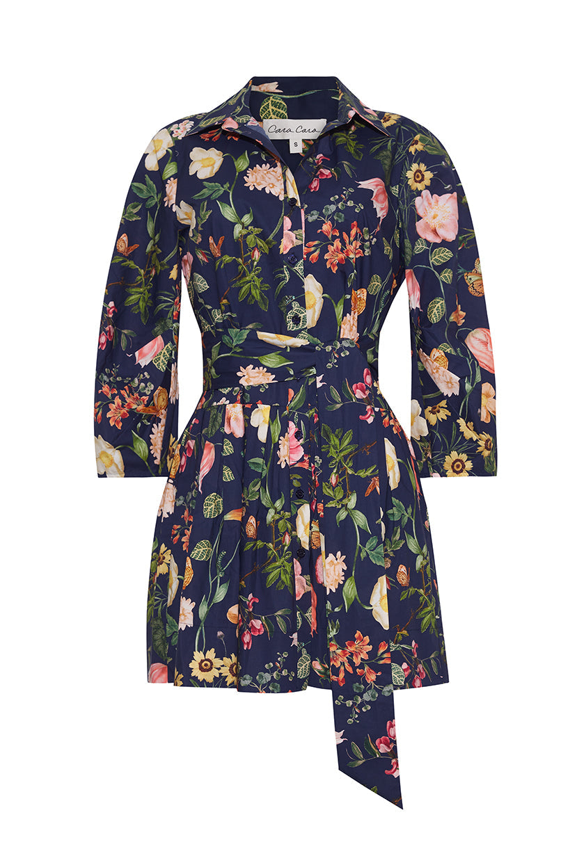 Raya Mini Dress | Stems Evening Blue
