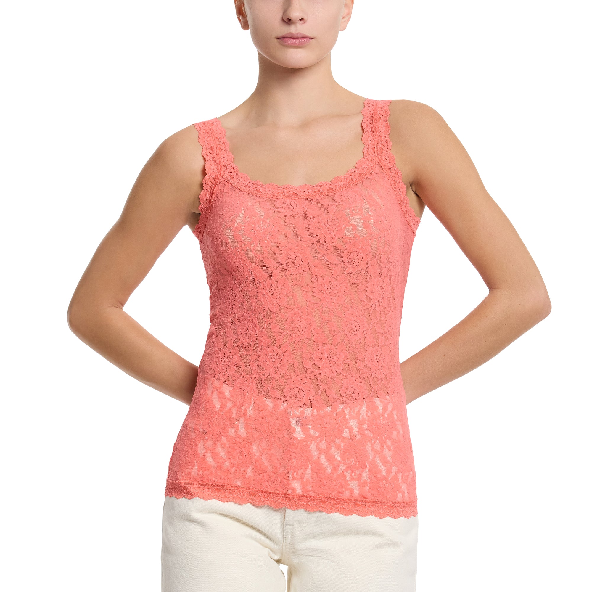Signature Lace Unlined Camisole | Courageous Coral