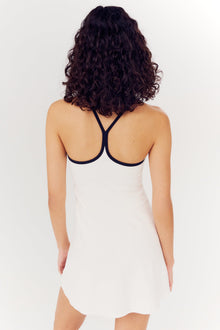Splits59 | Simona Airweight Tank Dress | White/Indigo