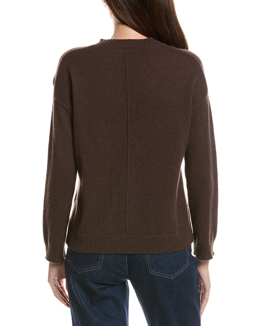 Hannah Rose | Womens | Basic V-Neck 100% Cashmere Sweater | DARK BROWN